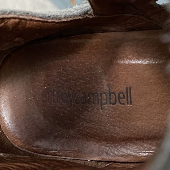 Jeffrey Campbell Taggart Ankle Booties 9 EU 395 Taupe Suede Leather Boho Grunge - Picture 8 of 8